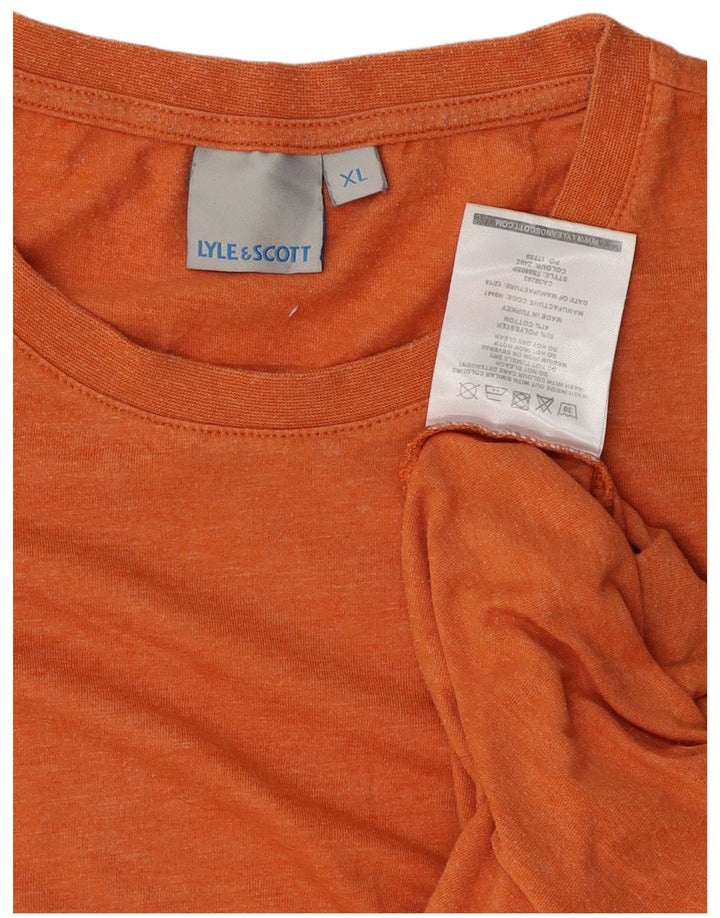 LYLE & SCOTT T-Shirt Homme Top XL Orange Polyester
