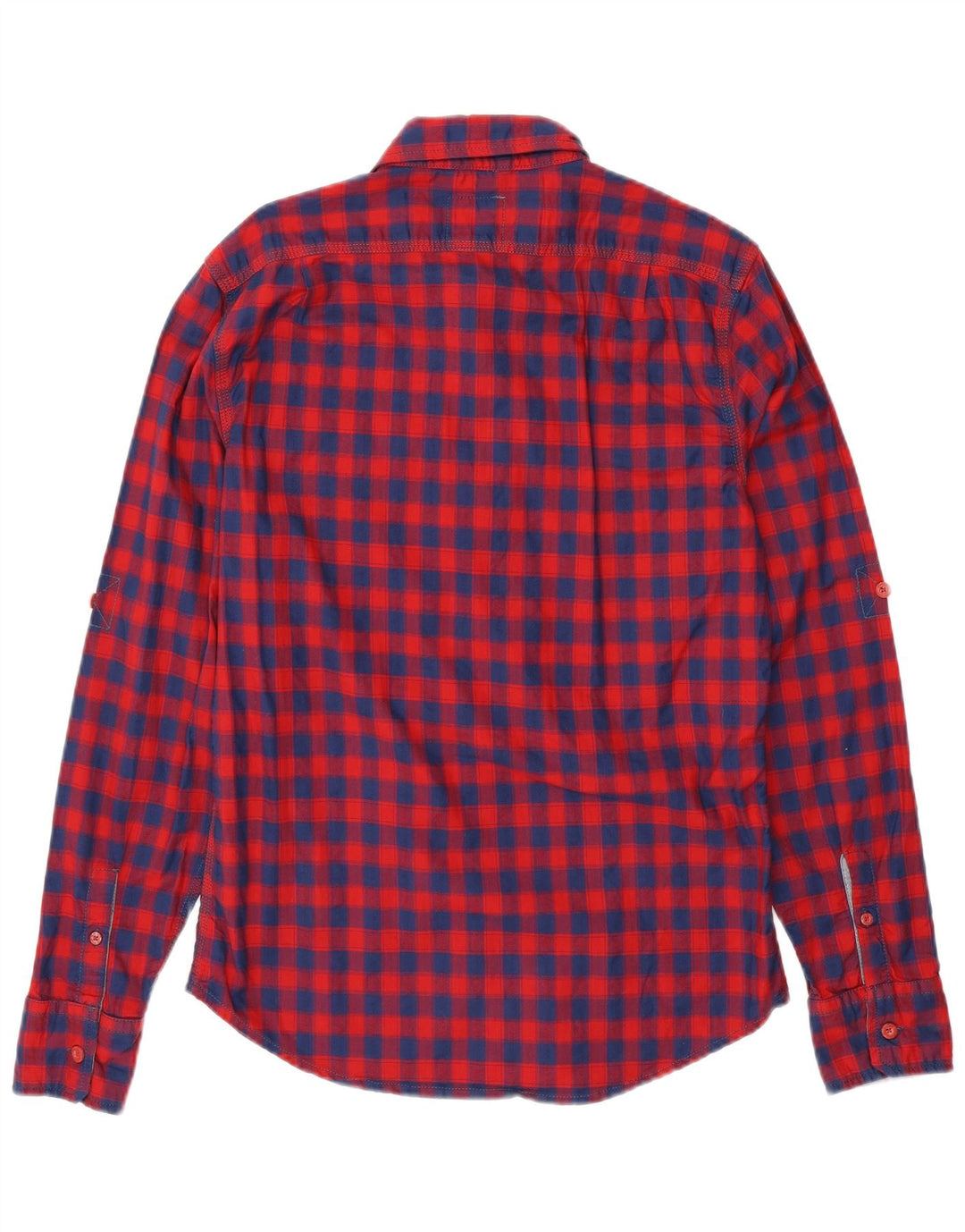 SUPERDRY Chemise Flanelle Homme Grand Carreau Rouge Coton