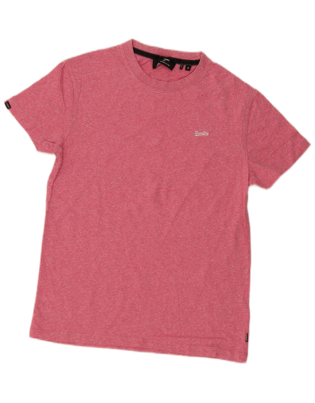 Superdry Homme T-Shirt Top Small Rose Moucheté Coton
