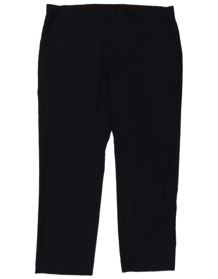 Marks & Spencer Pantalon décontracté coupe classique pour homme W40 L31 Bleu marine