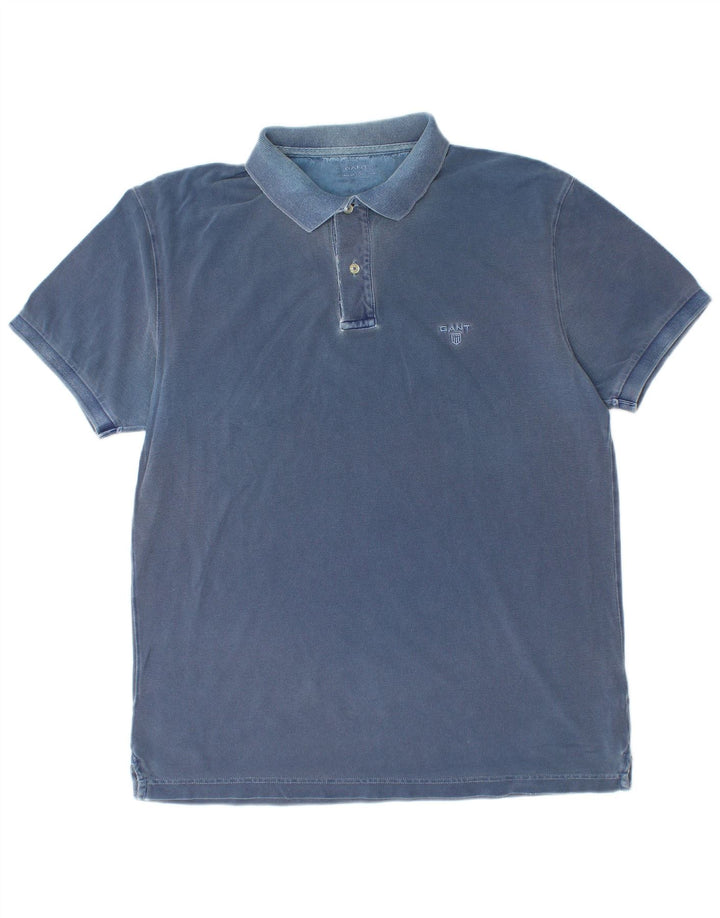GANT Polo Homme XL Bleu Coton
