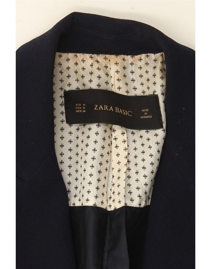 Zara Veste Blazer 1 Bouton Femme UK 12 Bleu Marine Moyen