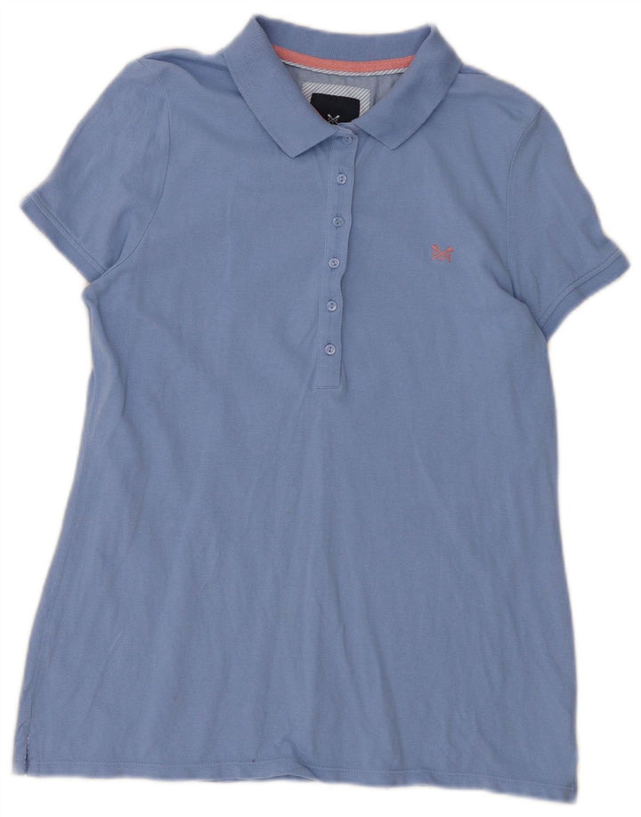 Crew Clothing Polo Femme UK 14 Bleu Moyen