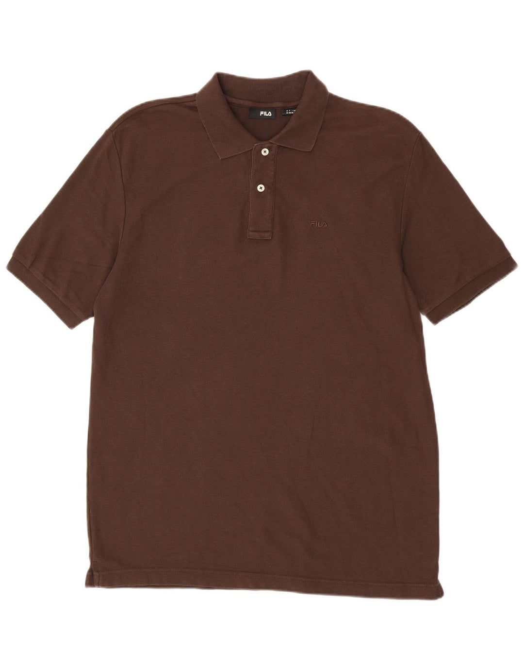 FILA Polo Homme Large Marron Coton