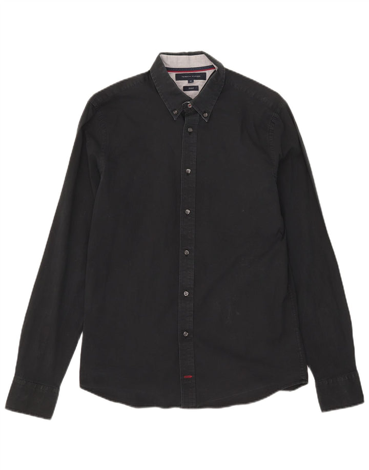 Tommy Hilfiger Chemise Homme Coton Noir Moyen