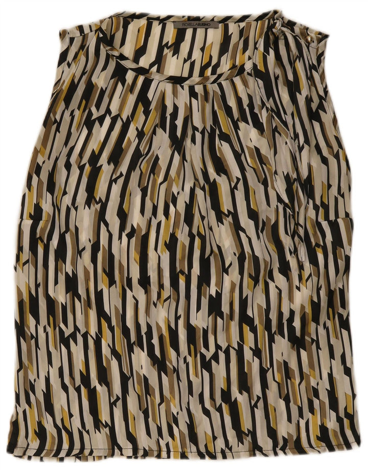 Fiorella Rubino Chemisier Femme Top UK 12 Moyen Multicolore Géométrique