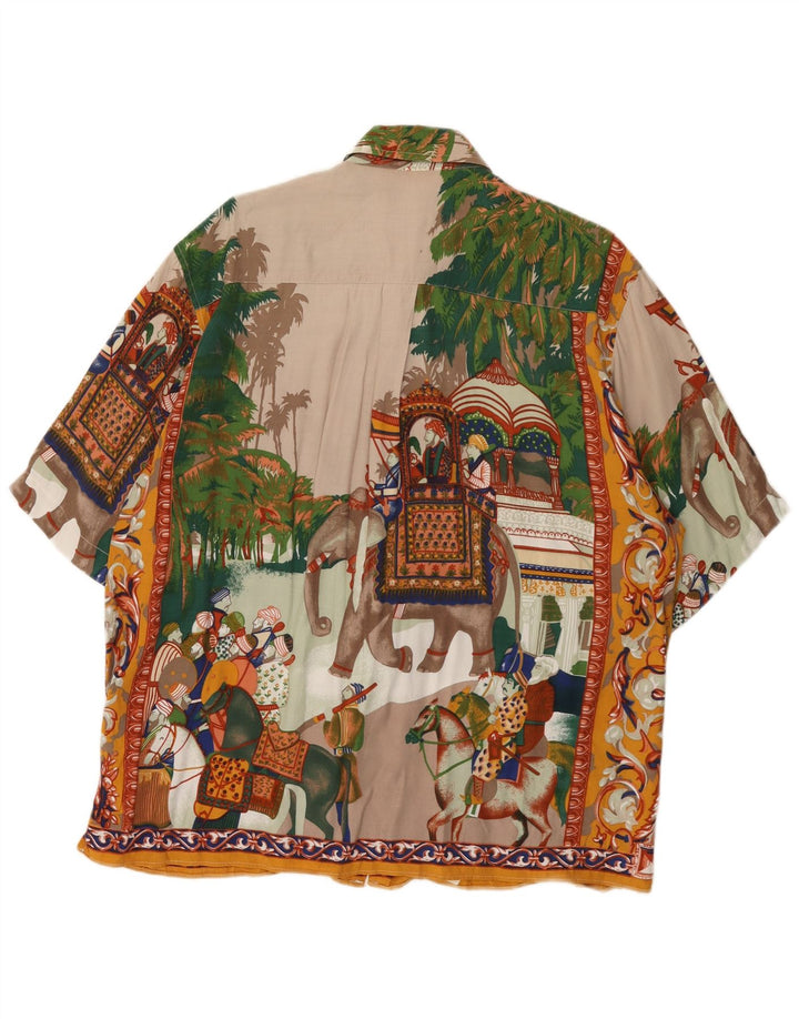 Erve Jaques Chemise Graphique à Manches Courtes Homme Large Multicolore