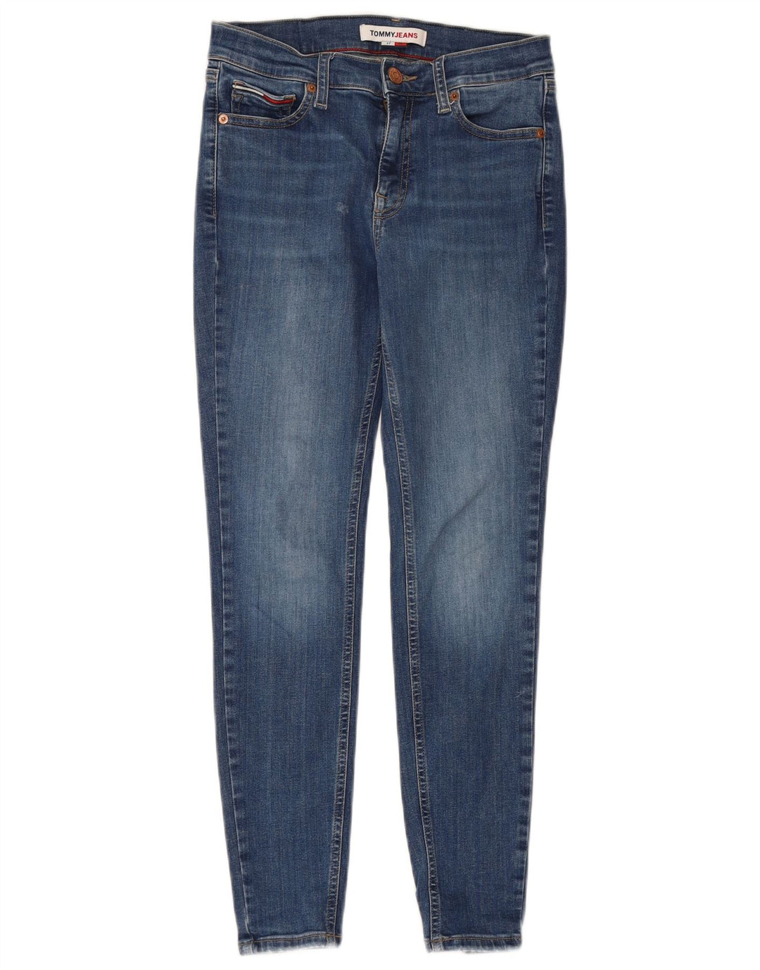 TOMMY HILFIGER Jean Skinny Femme W27 L28 Bleu Coton