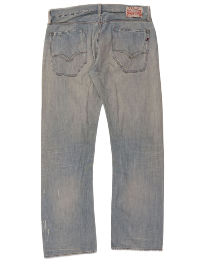 REPLAY Jean droit Homme W36 L34 Bleu Coton