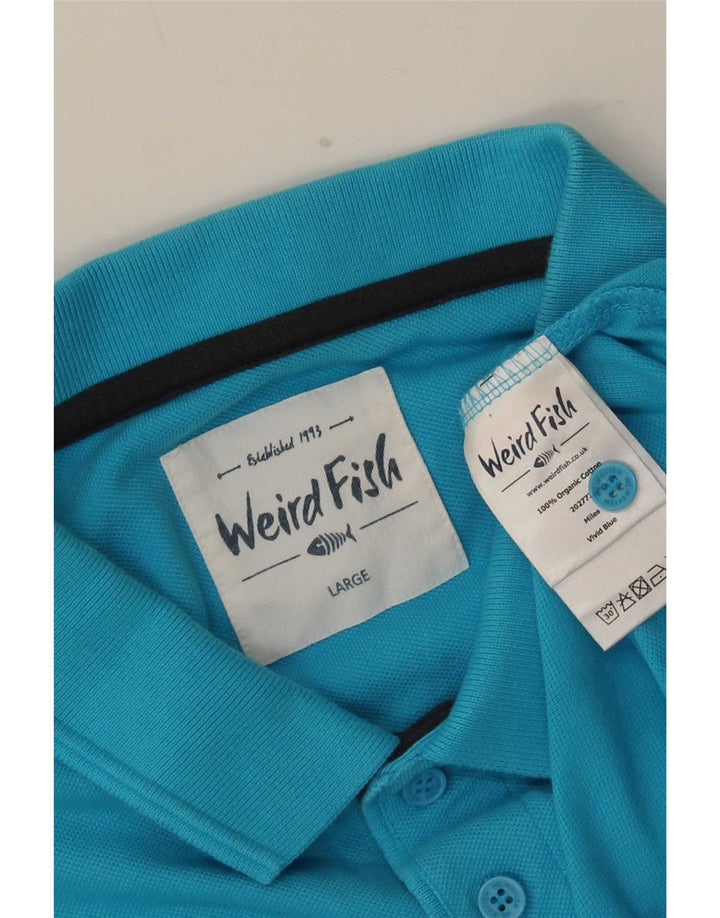 Weird Fish Polo Homme Grand Bleu Coton