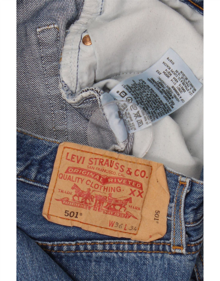 Levi's Jean Capri 501 Homme Bleu W36 L21 Coton