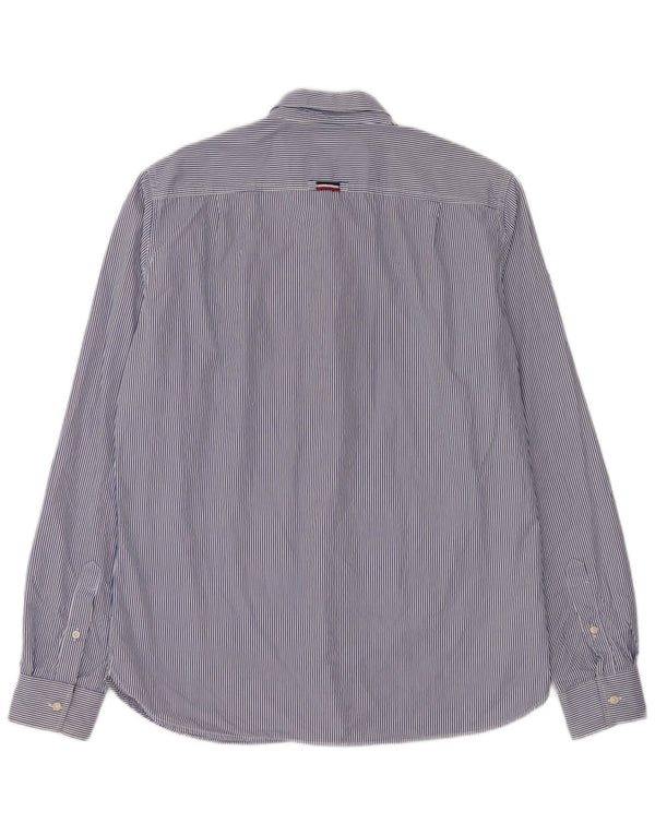 Superdry Chemise Homme XL Bleu Pinstripe Cotton