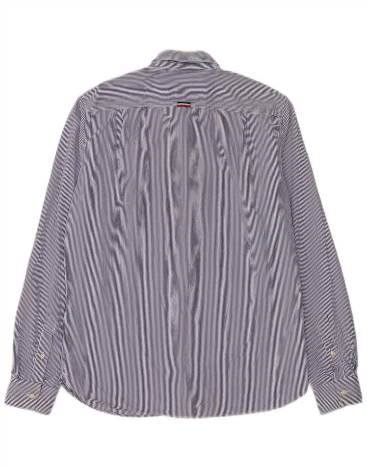 Superdry Chemise Homme XL Bleu Pinstripe Cotton