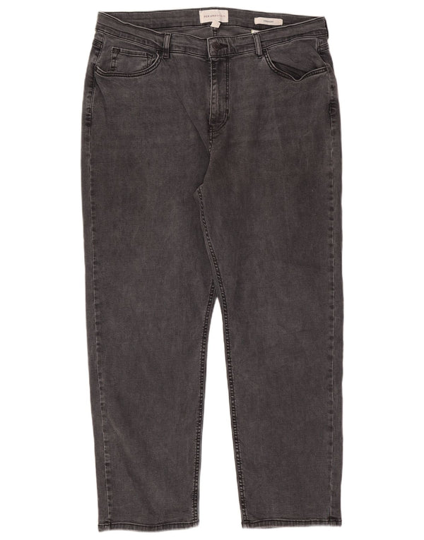 Marks & Spencer Jean droit Per Una pour femme UK 20 2XL W40 L28 Noir