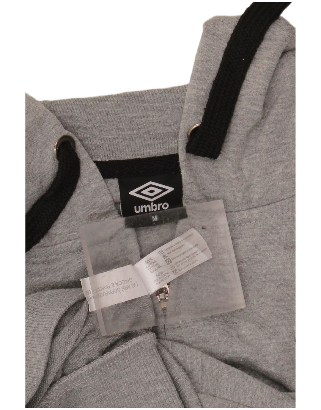 UMBRO Sweat à Capuche Zippé Homme Gris Moyen Colourblock Coton