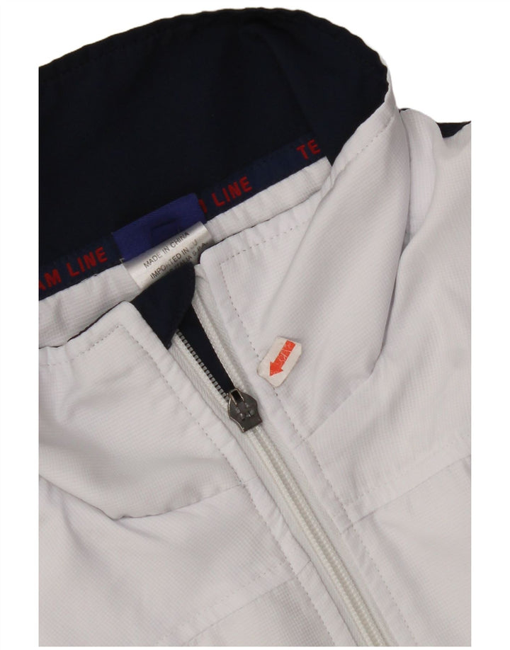 ASICS Veste de survêtement pour homme en polyester color block blanc moyen