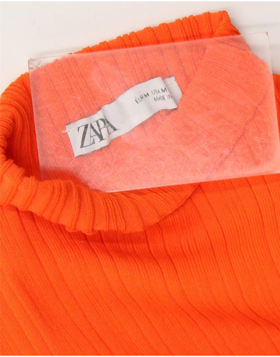 ZARA Body à une épaule pour femme UK 12 Nylon orange moyen