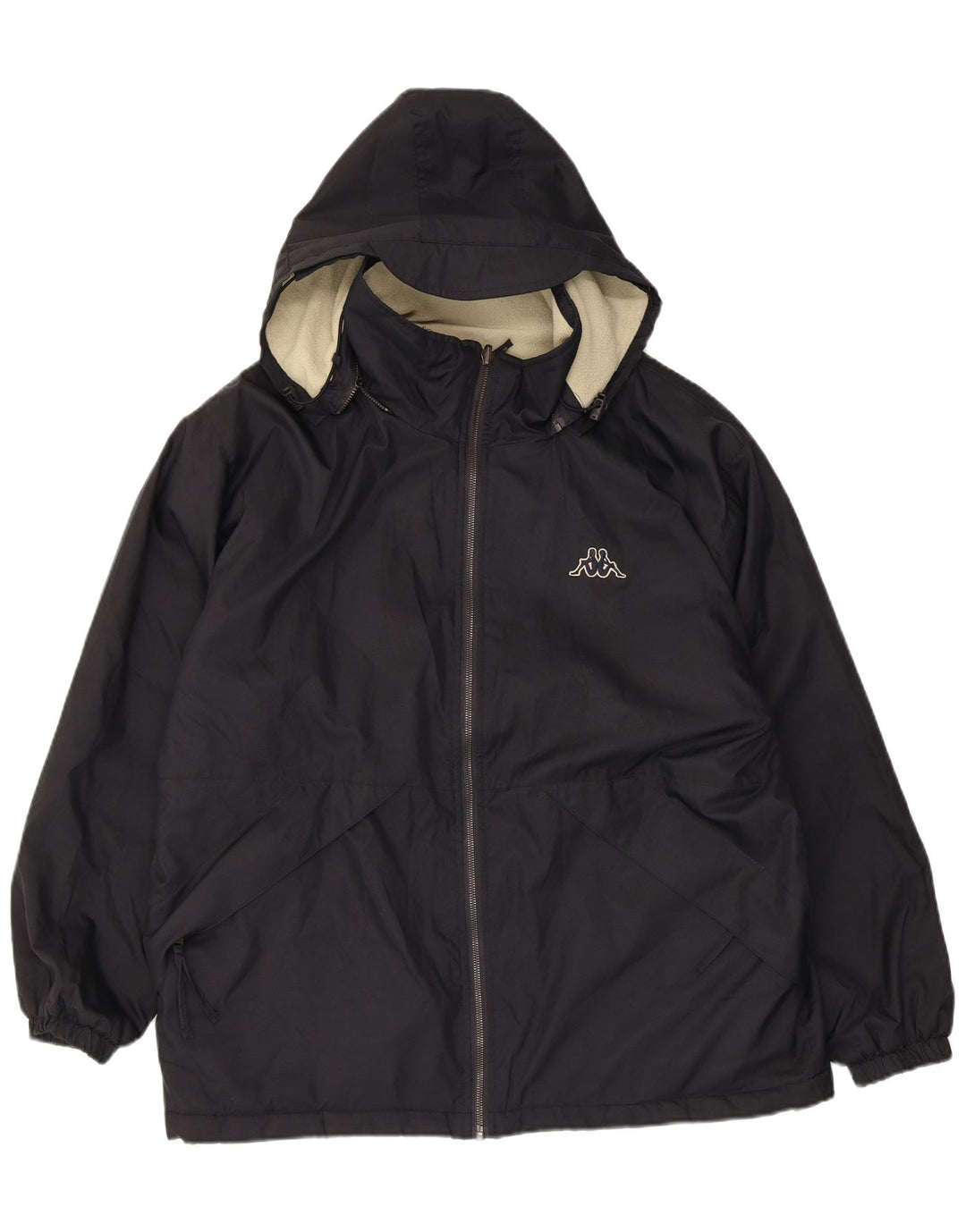 Kappa Veste réversible à capuche pour homme UK 36 Small Noir Polyester