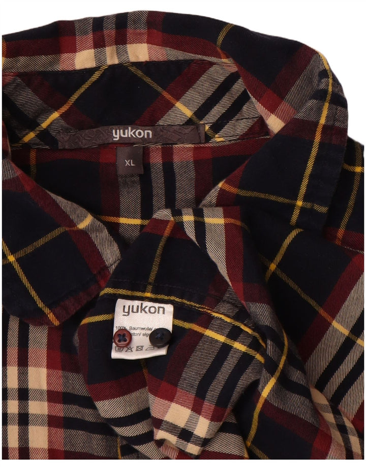 Yukon Chemise en flanelle pour homme XL en coton à carreaux multicolores