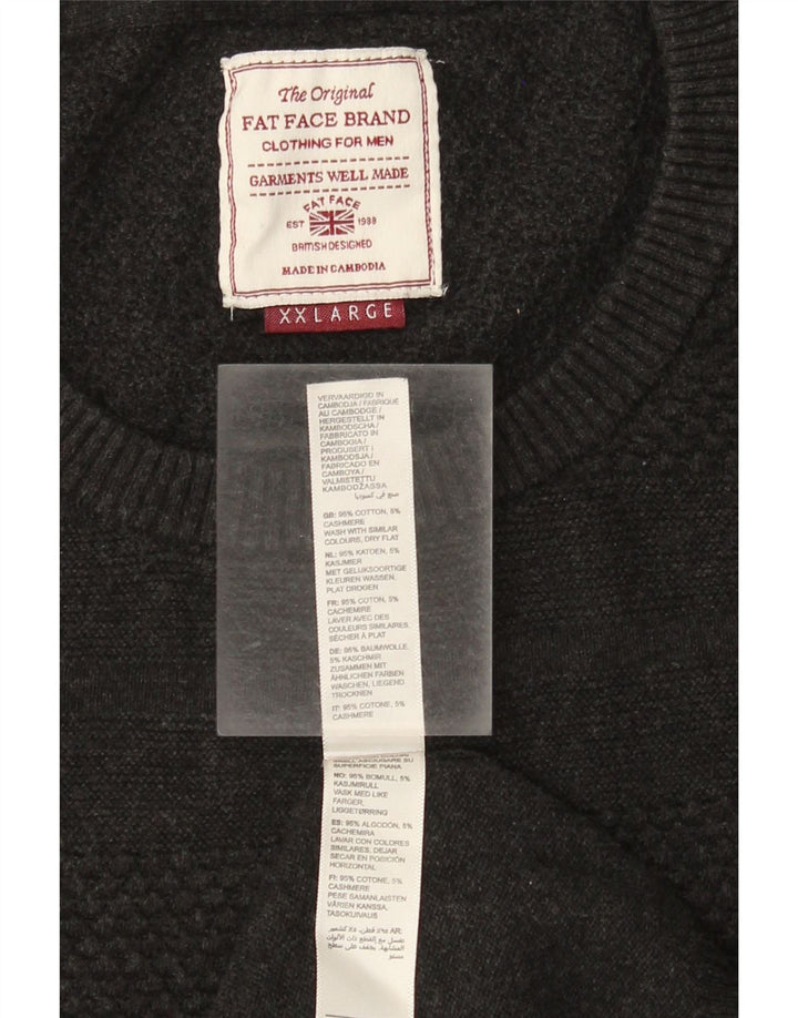 Fat Face Pull ras du cou pour homme 2XL Gris Coton