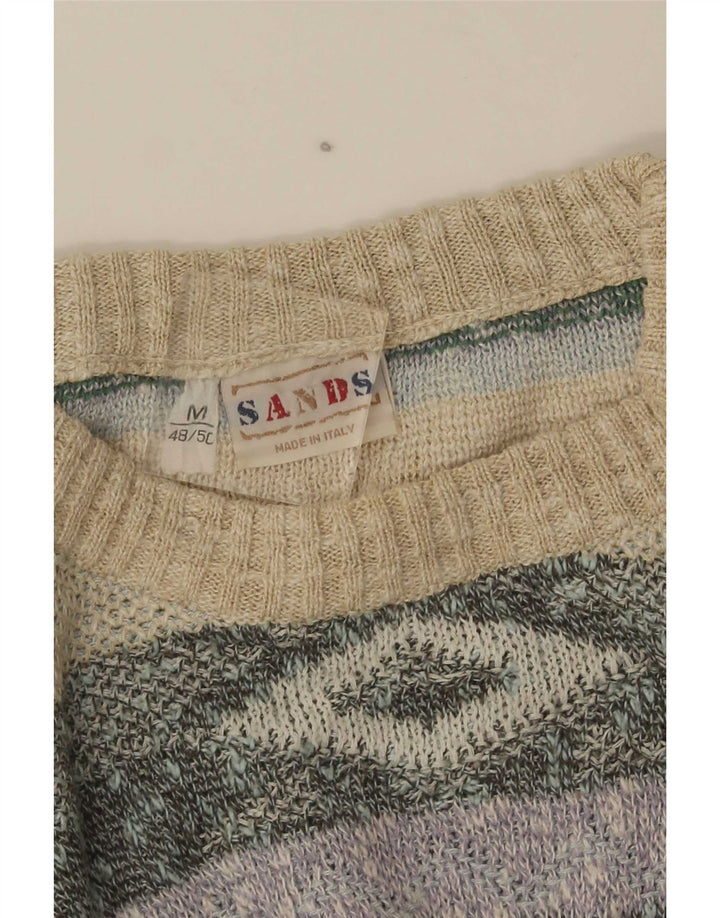 Vintage Homme Ras Du Cou Pull Pull IT 48/50 Moyen Multicolore