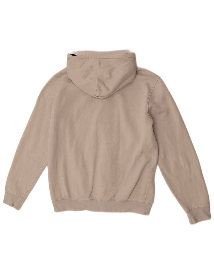 Champion Pull à Capuche Zippé Graphique Homme Blanc Cassé Coton