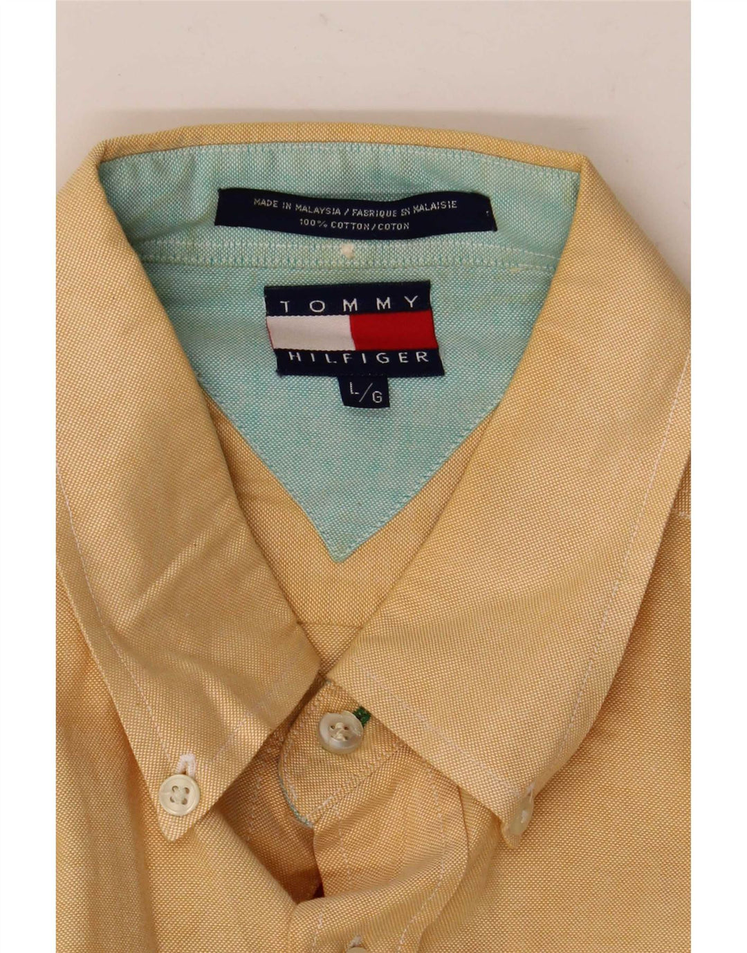 Tommy Hilfiger Chemise Homme Large Jaune Coton