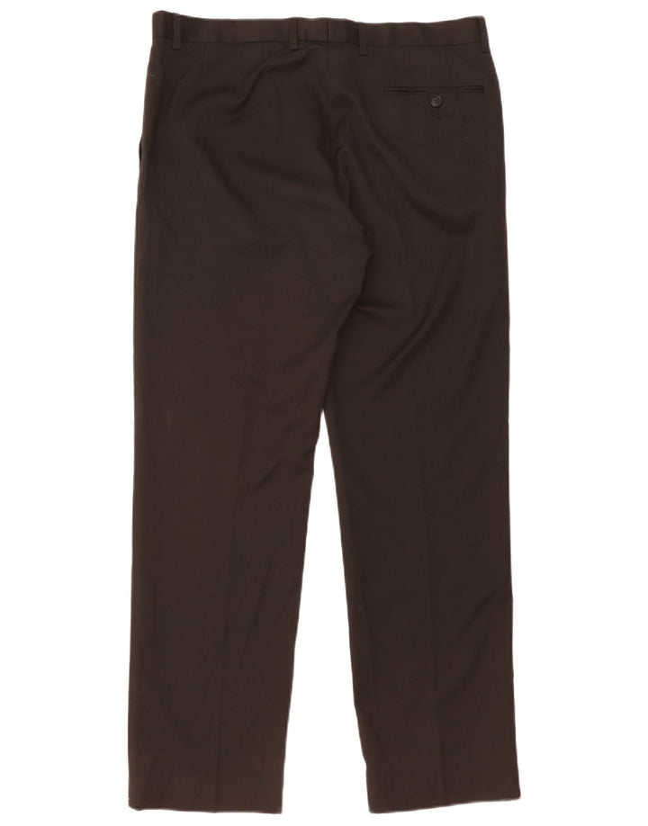 Marks & Spencer Pantalon de costume classique pour homme W36 L25 Noir Polyester