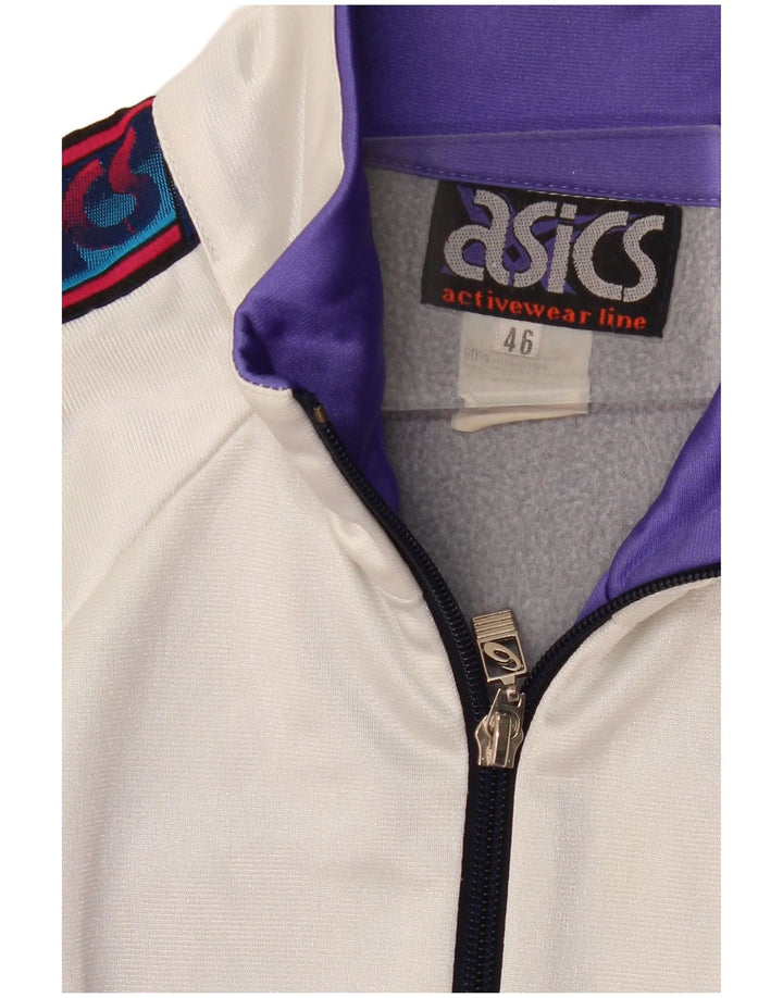 ASICS Veste de survêtement pour femme IT 46 Large Bleu marine Colourblock