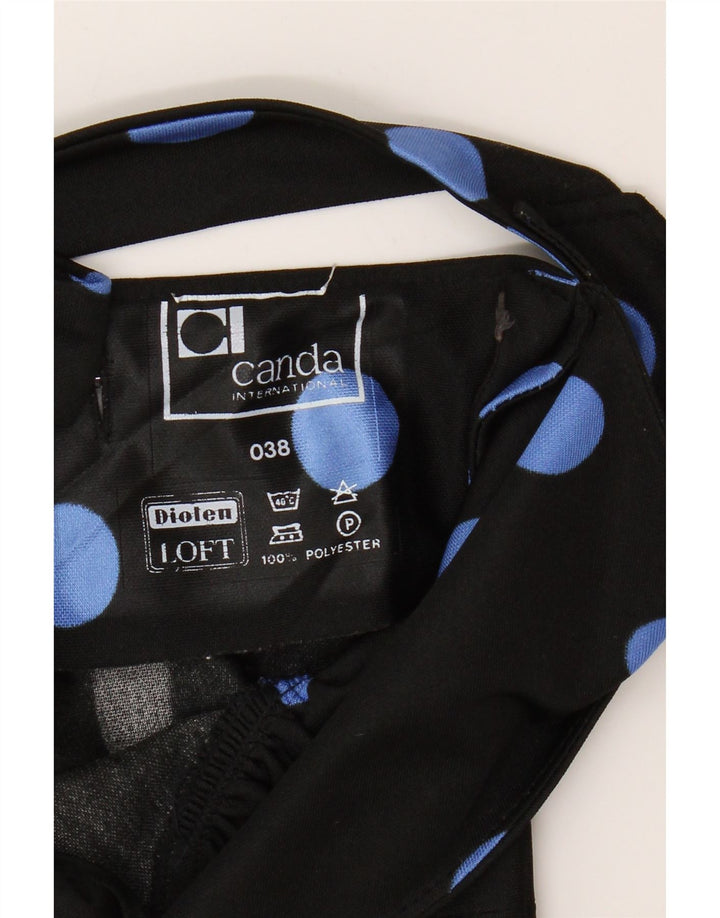 Canda Robe longue dos nu pour femme EU 38 Polyester à pois noir moyen