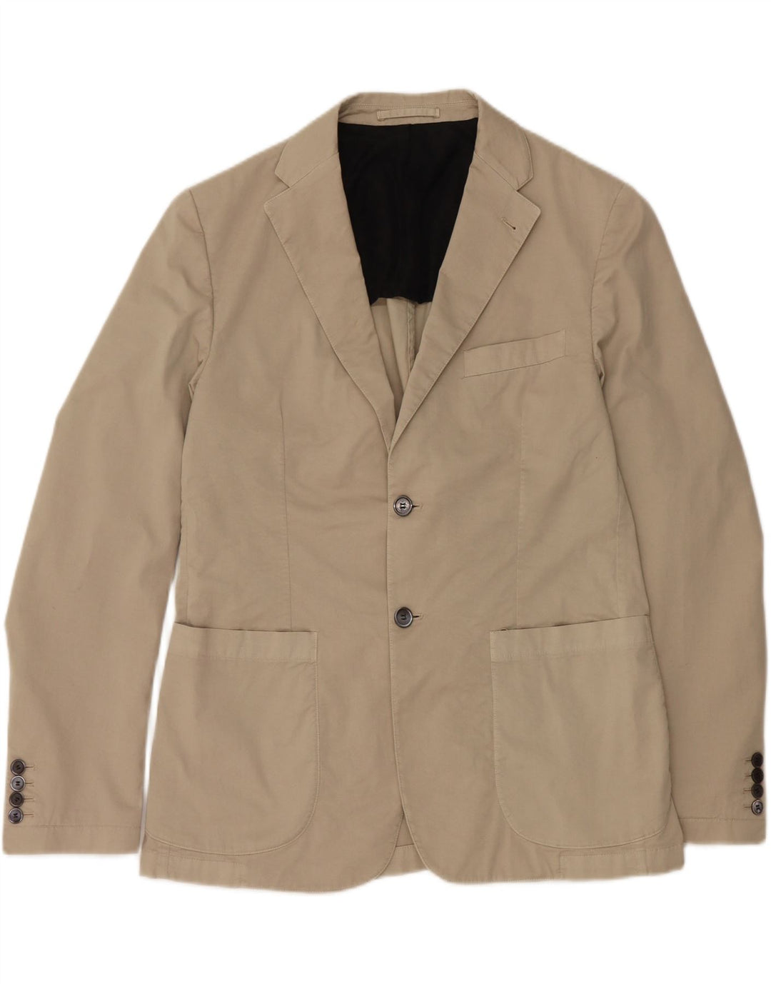 AQUASCUTUM Veste Blazer 2 Boutons Homme UK 44 2XL Beige Coton