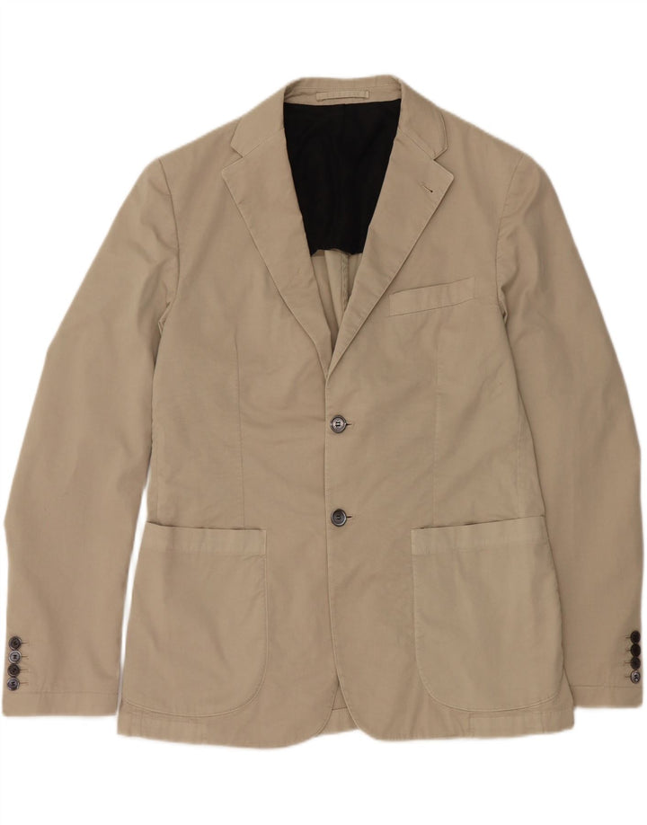 AQUASCUTUM Veste Blazer 2 Boutons Homme UK 44 2XL Beige Coton