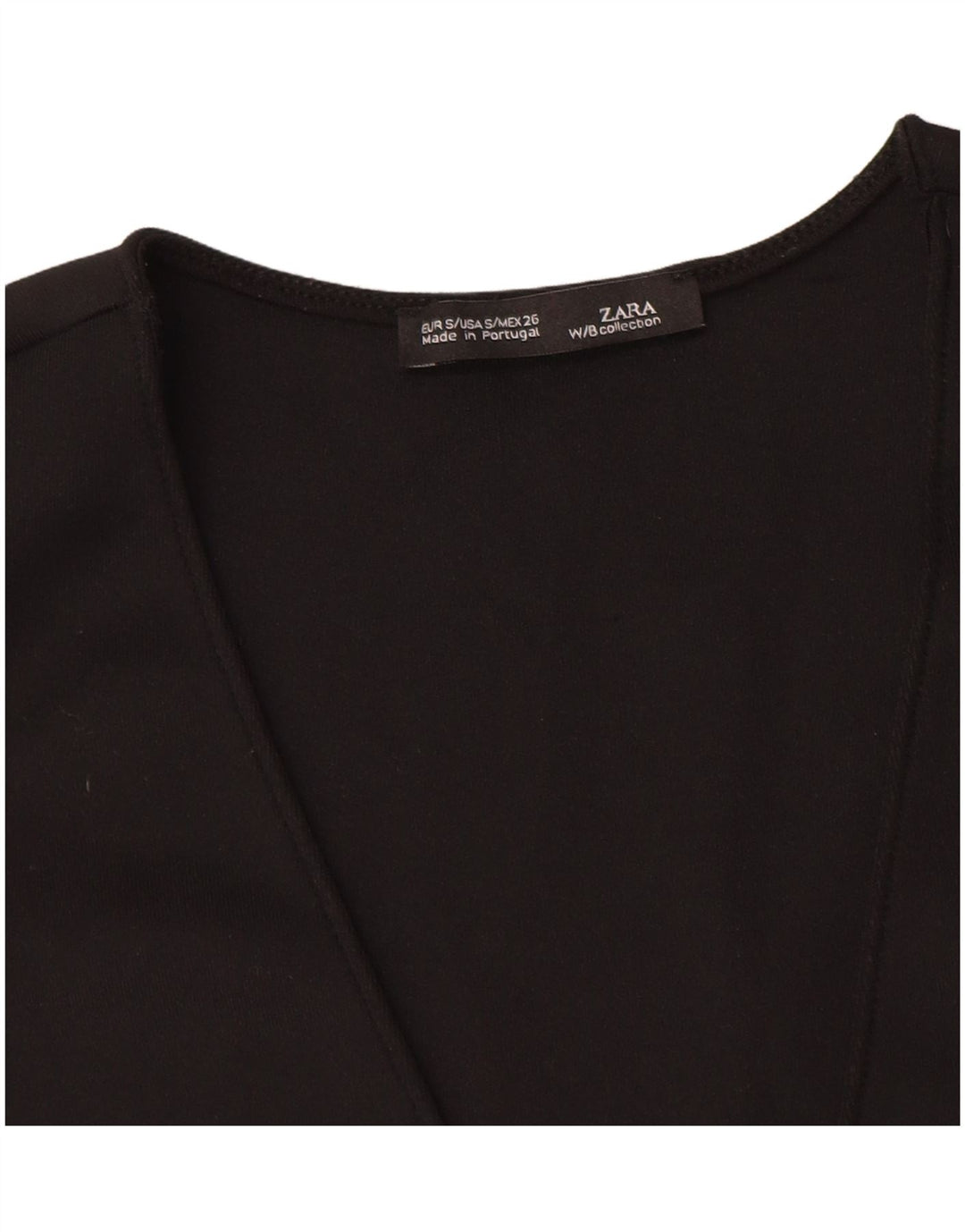 Zara Chemisier court sans manches pour femme UK 8 Small Noir