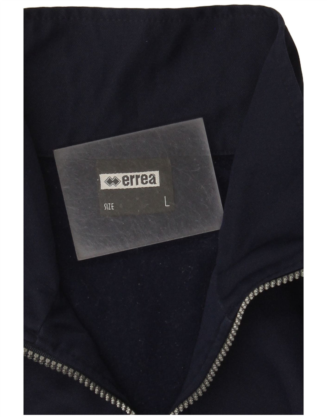 Errea Sweat-shirt à col zippé pour homme, grand, bleu marine, en polyester