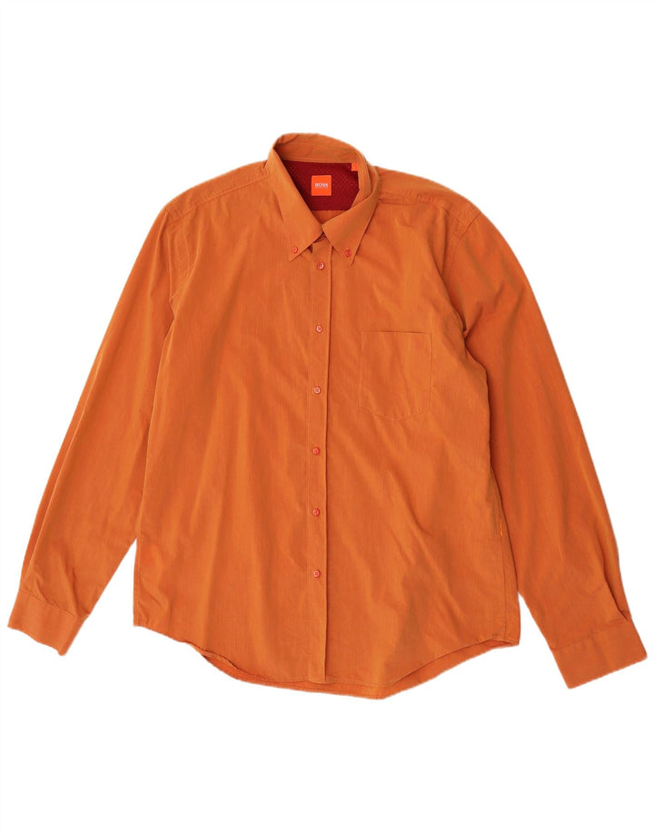 Hugo Boss Chemise Homme Large Orange Coton