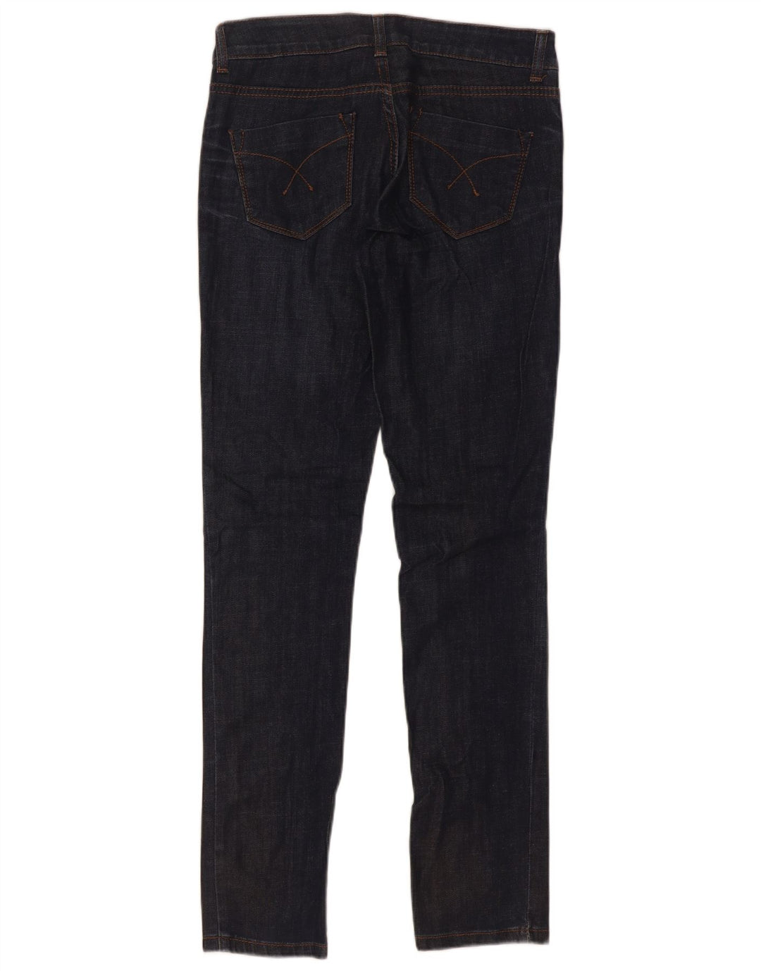 Topshop Jean Slim Baxter Femme W25 L30 Bleu Marine Coton