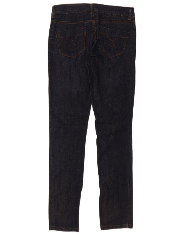 Topshop Jean Slim Baxter Femme W25 L30 Bleu Marine Coton