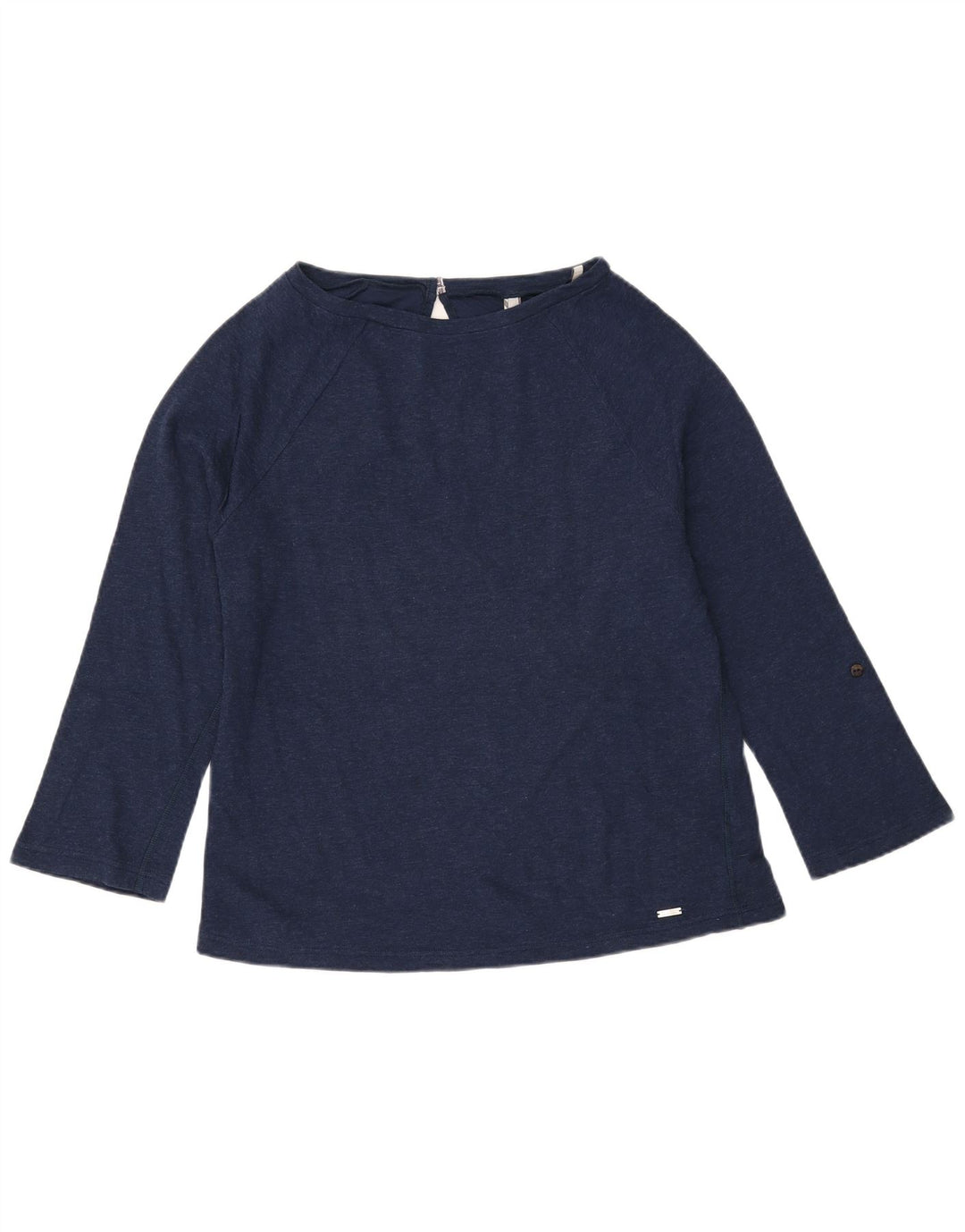 WOOLRICH Haut à manches longues pour femme UK 16 Large Bleu marine