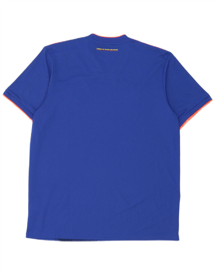 Adidas Hommes Climalite Graphic T-Shirt Top Grand Bleu Géométrique Polyester