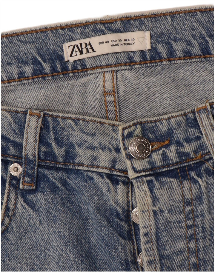 ZARA Jean court pour homme EU 40 Medium W30 L25 Bleu