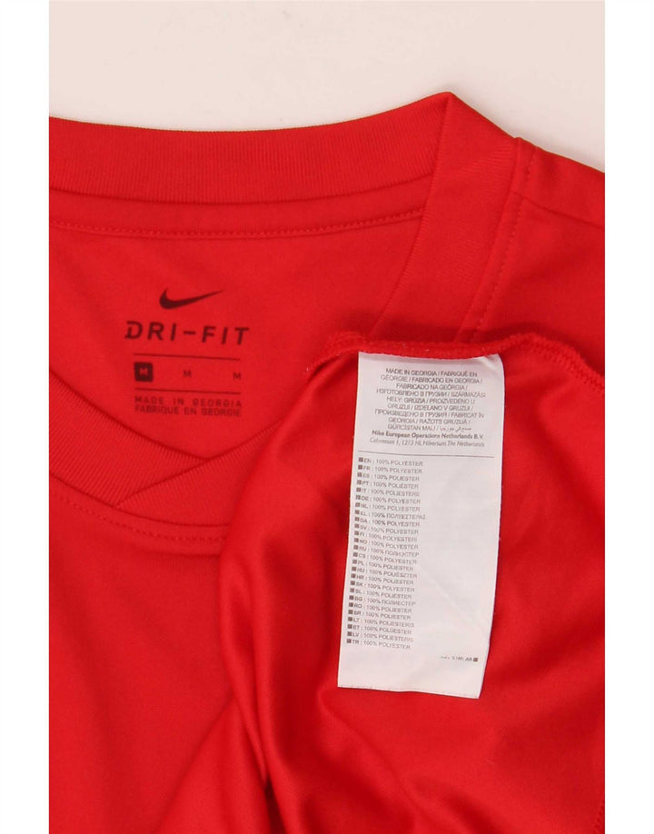 Nike Hommes Dri Fit T-Shirt Haut Rouge Moyen Polyester