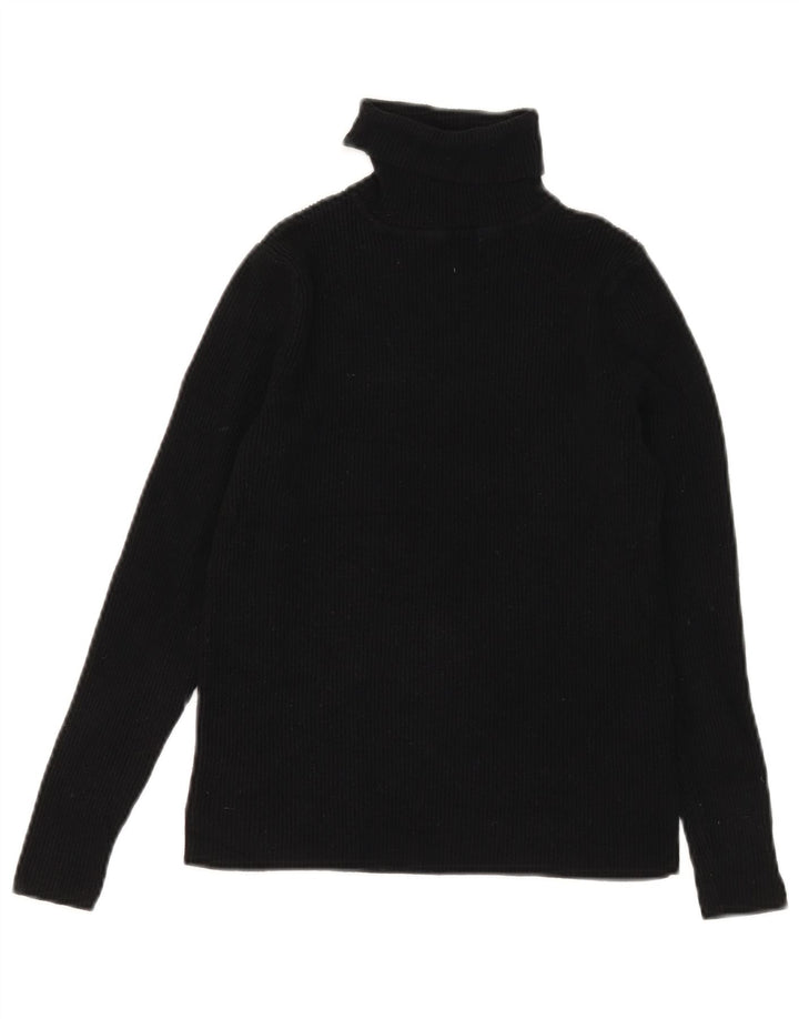 Marks & Spencer Pull court à col roulé pour femme UK 12 Medium Noir