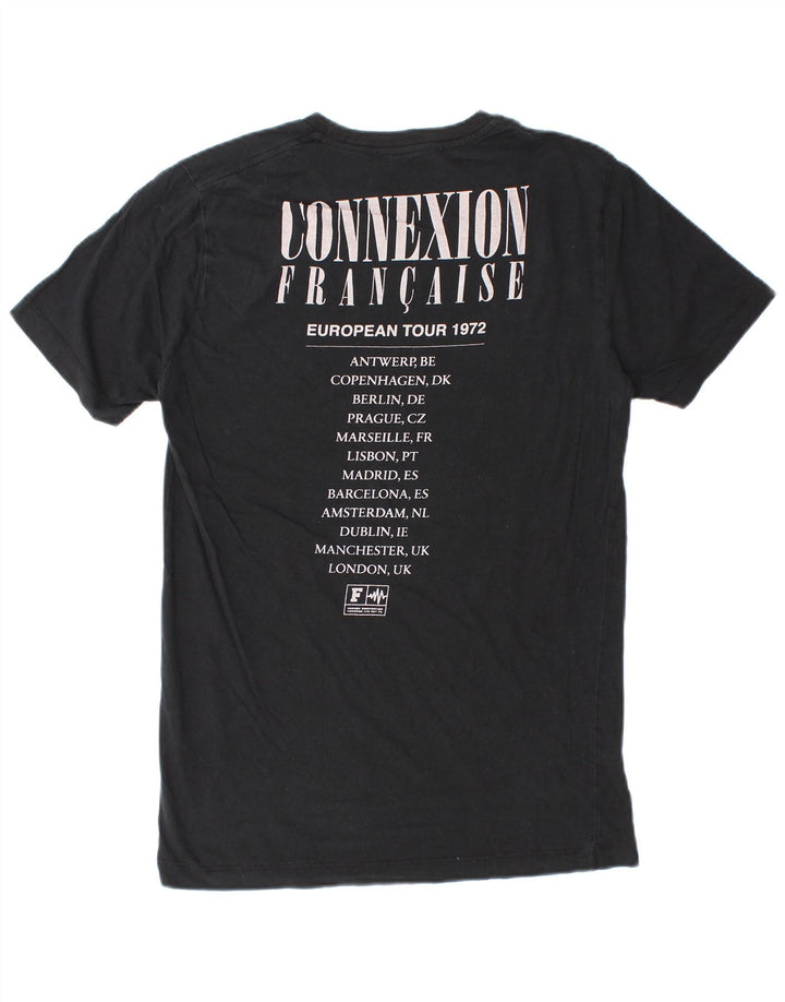 French Connection Mens Graphic T-Shirt Top Small Black Cotton