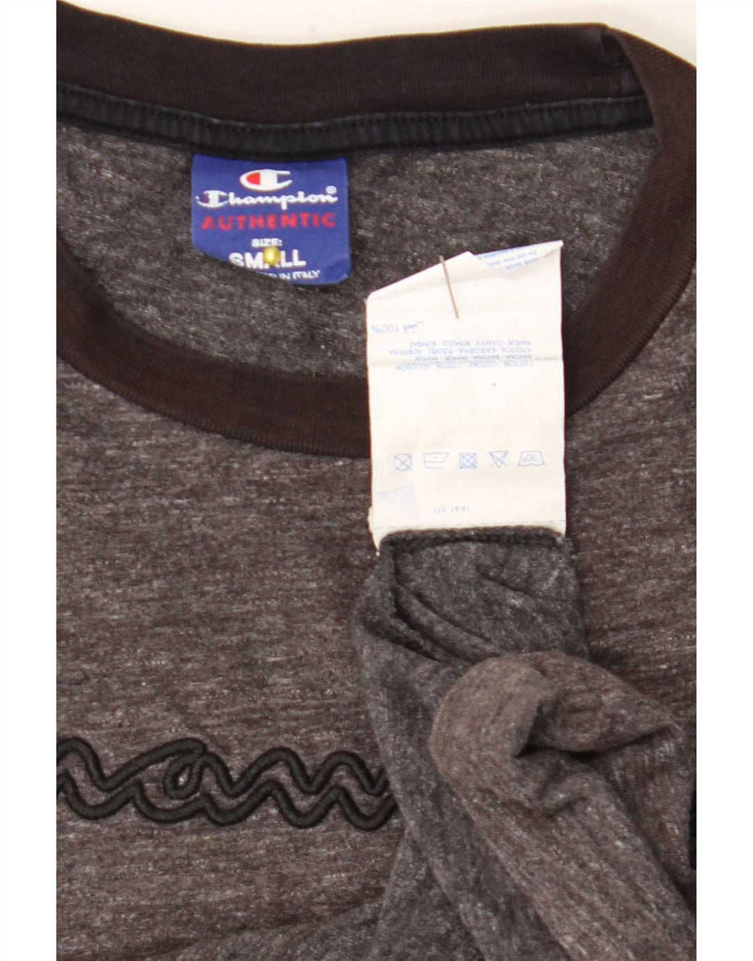 Champion T-shirt graphique surdimensionné pour femme UK 10 Petit gris moucheté