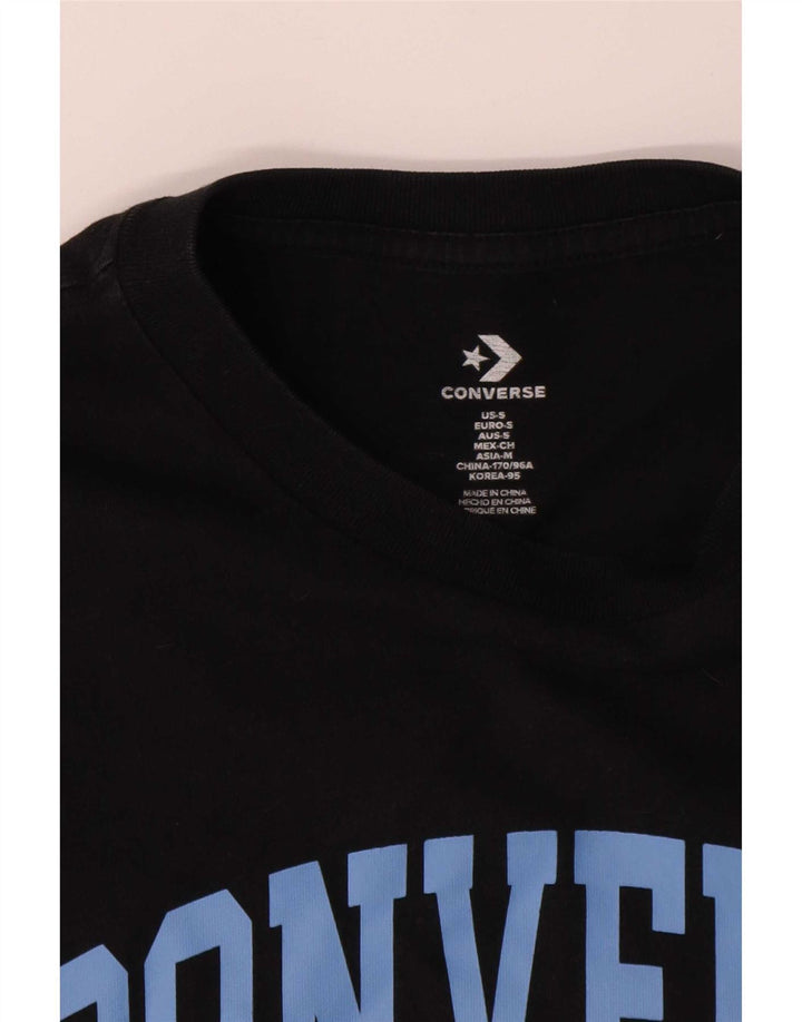 Converse T-Shirt Graphique Homme Petit Noir Coton