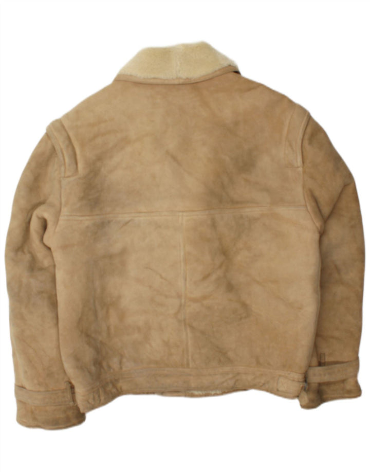 McGregor Veste en peau de mouton à double boutonnage pour homme IT 50 Large Beige