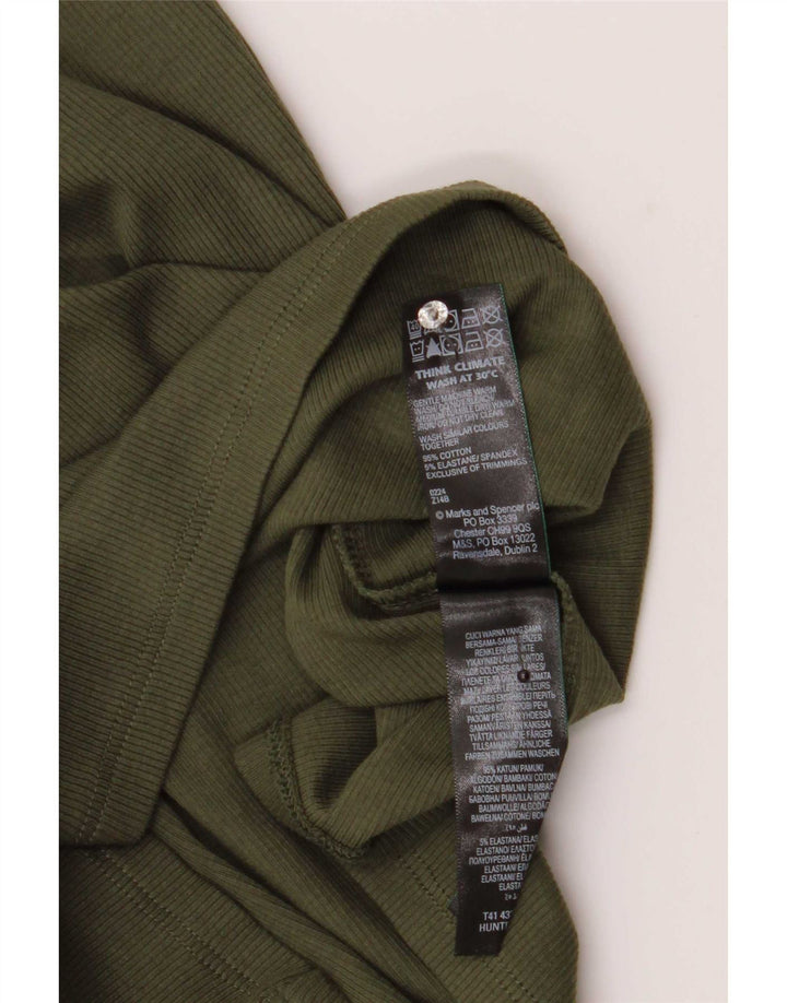 Marks & Spencer Haut asymétrique pour femme UK 12 Coton kaki moyen