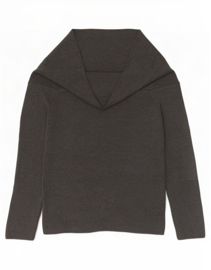 Marks & Spencer Pull col roulé pour femme UK 12 Gris moyen Viscose