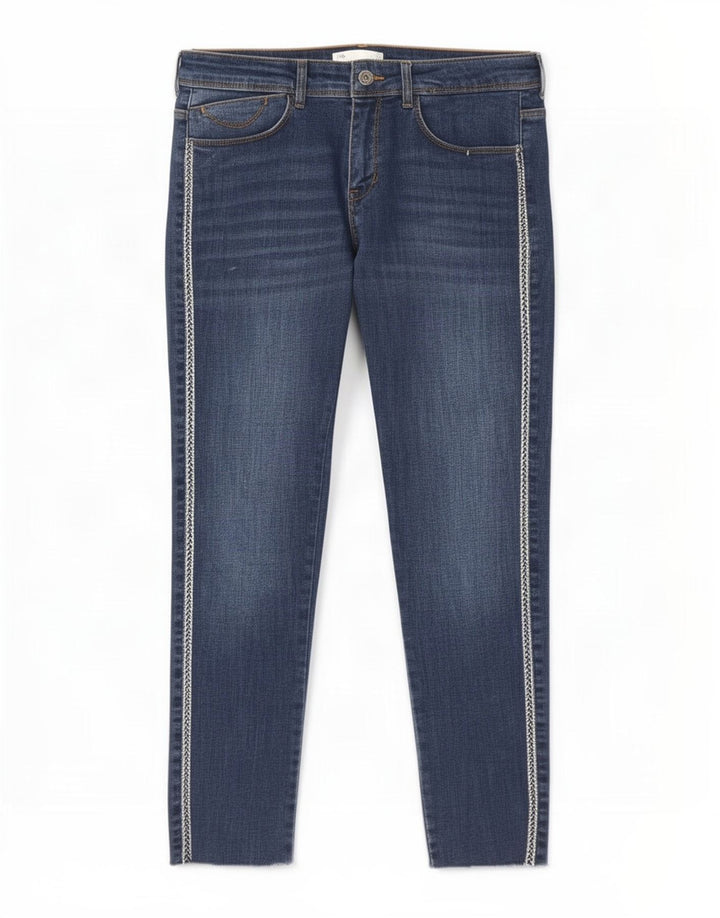 Zara Jean droit pour femme EU 40 Medium W30 L27 Bleu