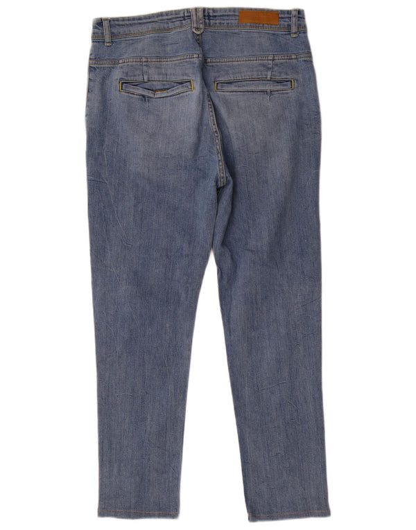 Zara Jean court en détresse pour homme EU 42 Large W32 L26 Bleu Coton